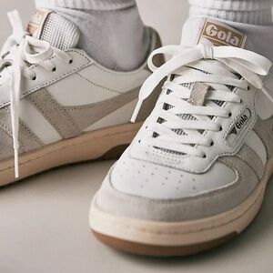 Gola Classic White and Beige Sneakers